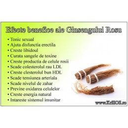 Belle&Bio Ginseng Rosu Bio 120 capsule (Creste energia, tonic natural, creste potenta) Beneficii Ginseng Rosu Bio, Ginseng Rosu 