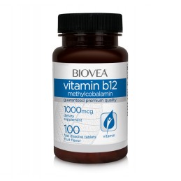 Vitamina B12 (Metilcobalamină) 1000 mcg 100 comprimate (dizolvare rapida) Beneficii Vitamina B12: este un analgezic eficient, es