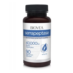 Serrapeptaza 40,000 IU, 90 Capsule (imbunătățește activitatea antibioticelor și luptă împotriva rezistenței la bacterii) Benefic