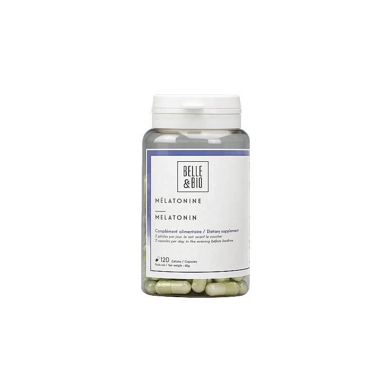 Belle&Bio Melatonină 120 capsule Beneficii Melatonina: eficient impotriva tulburarilor de somn, imbunatateste calitatea somnului