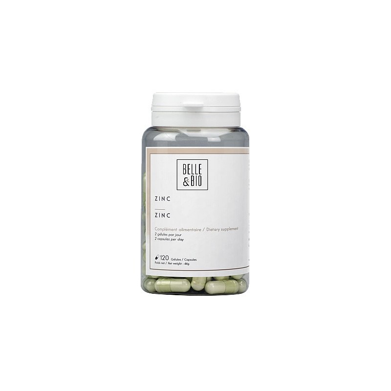 Belle&Bio Zinc 120 capsule Beneficii Zinc: intareste sistemul imunitar, promoveaza sanatatea si frumusetea pielii, face parul ma
