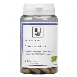 Belle&Bio Relaxe Bio 120 capsule Beneficii Relaxe Bio: proprietati de linistire si relaxare, reduce oboseala, benefic in perioad