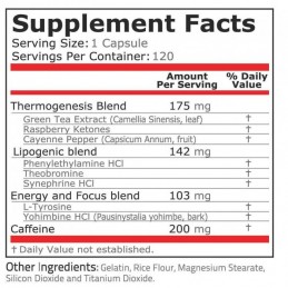Pure Nutrition USA Black Fire 120 capsule (Arzator grasimi puternic) Beneficii Black Fire: definirea masei musculare, arde grasi