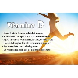 Vitabay Vitamina D3 - 10.000 UI - 240 Tablete vegane Beneficii Vitamina D3: ajuta la mentinerea sanatatii oaselor, suport pentru