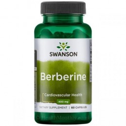 Supliment alimentar Berberine hcl 400 Mg 60 capsule, Diabet, Colesterol, Imunitate- Swanson Benefecii Berberina: creste imunitat
