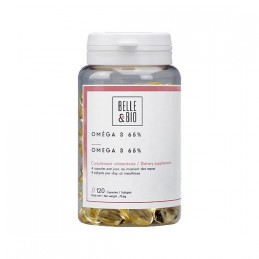 Belle&Bio Omega 3 - Ulei de peste 120 Capsule Beneficii Omega 3: contine acizi grasi esentiali, certificat de calitate EPAX, doz