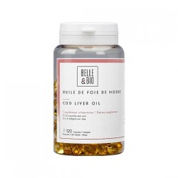 Belle&Bio Ulei din ficat de cod EPA/DHA 120 Capsule Beneficii Ulei din ficat de cod: sursa importanta de Vitaminele A si D, scad