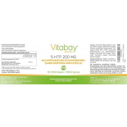 Vitabay 5-HTP 200 mg - 240 Tablete Beneficii 5-HTP: ajuta la atenuarea anxietatii si stresului, creste natural nivelul de Seroto