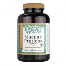 Supliment alimentar Superior Mucuna Pruriens 350 mg 200 Capsule, L-Dopa Mucuna, Swanson Semințele Mucuna Pruriens oferă un impul