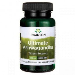 Swanson Extract Ashwagandha KSM-66, 250mg, 60 Capsule Beneficii Ashwagandha: planta medicinala antica, reduce nivelul de zahăr d