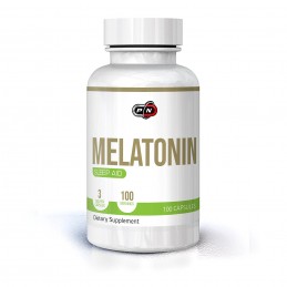 Pure Nutrition USA Melatonină 3 mg - 100 capsule, somn odihnitor, relaxare Beneficii Melatonina: sustine somnul odihnitor, regla