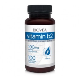 VITAMINA B2, 100mg, 100 Capsule (ajuta la evitarea radicalilor liberi, suport pentru o vedere buna) Beneficii Vitamina B2: conve