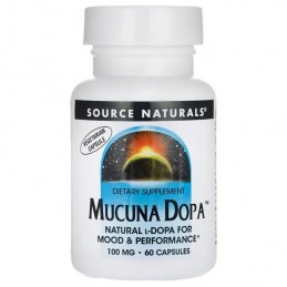 Source Naturals Mucuna L-Dopa 100 mg 60 Capsule Beneficii Mucuna Pruriens L-Dopa: creste energia mentala si fizica, stimuleaza s