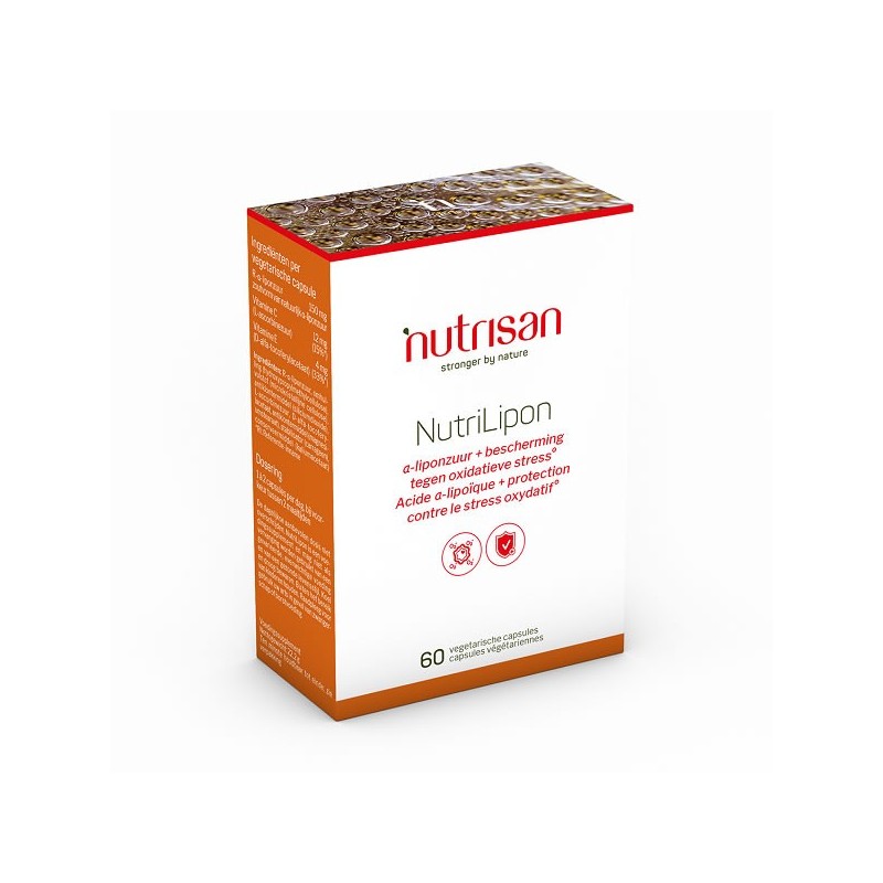 Nutrisan NutriLipon (R-Alpha Lipoic Acid) 60 Capsule Beneficii Acid Alfa-Lipoic: antioxidant, regleaza hipertensiunea arterială,