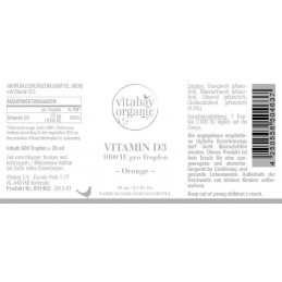 Vitabay Vitamina D3 lichida, 1.000 UI pe picatura, 20 ml Beneficii Vitamina D3: mentinerea sanatatii dintilor si a oaselor, ment