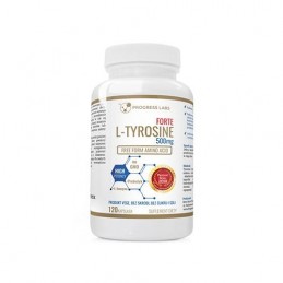 L-Tyrosine Forte 500mg, 120 Capsule, Stimulează eliberarea hormonului de creștere, reduce grăsimea corporală Beneficii L-TYROSIN