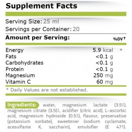 Pure Nutrition USA Magneziu lichid, 20 ampule de 25 ml Beneficii magneziu citrat: regleaza tensiunea arteriala, amelioreaza migr