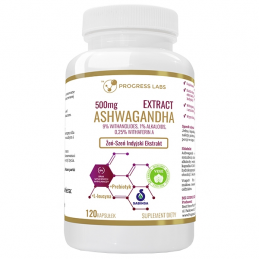 Progress Labs Ashwagandha Extract 500mg 9% Withanolides 120 Capsule Beneficii Ashwagandha: planta medicinala antica, reduce nive