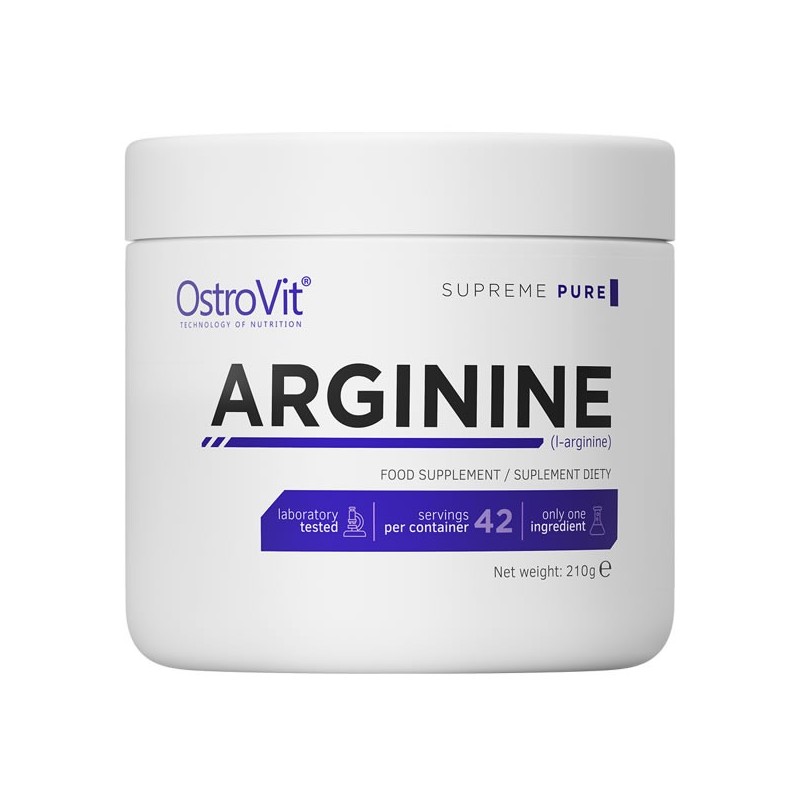 OstroVit Supreme Pure Arginine 210 grame Beneficii Arginina: creste nivelul de Oxid Nitric, creste vascularizarea si fluxul sang