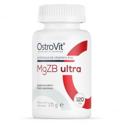 MgZB ultra, Magneziu, Zinc, B6 120 Tablete (menținerea oaselor sănătoase, susține procesul de anabolism) Componentele produsului