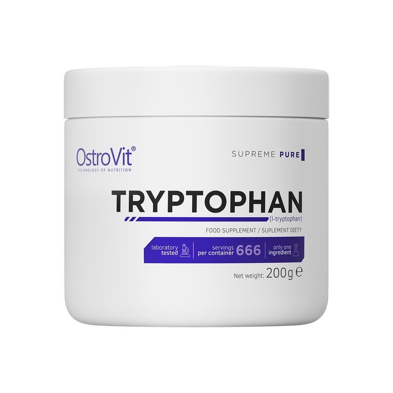 OstroVit Supreme Pure L-Triptofan pulbere 200 grame Beneficii L-Triptofan: sursa naturala de 5-HTP, sprijină funcția imunitara, 