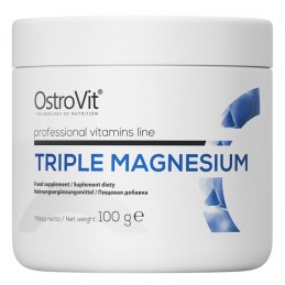 OstroVit Triple Magnesium pudra 100 grame Beneficii magneziu triple: regleaza tensiunea arteriala, amelioreaza migrenele, minimi
