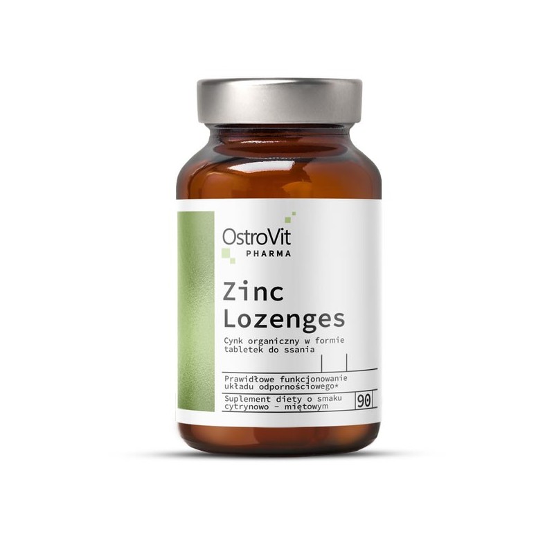 OstroVit Zinc Lozenges, 90 Tablete de supt Zincul sustine sistemul imunitar, mentinerea unui echilibru acid-baza adecvat, mentin