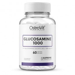 Supreme Glucosamine, 1000 mg 60 Capsule- Ameliorează simptomele osteoartritei, exercită o acțiune antiinflamatorie Beneficii Glu