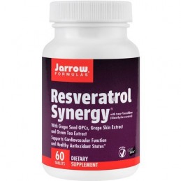 Jarrow Resveratrol Synergy - 60 Tablete Beneficii Resveratrol: mentine sanatatea colonului, antioxidant natural puternic care pr
