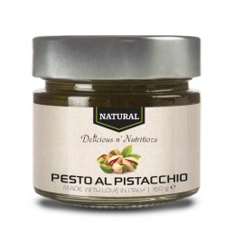 Delicious Natural pesto al pistacchio - 160 grame PESTO AL PISTACCHIO este o pasta macinata de fistic, ulei de masline, sare si 
