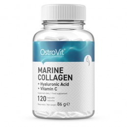 OstroVit Marine Collagen cu Hyaluronic Acid cu Vitamina C 120 Capsule Beneficii Colagen marin cu acid hialuronic si vitamina C- 