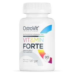 Vit&Min FORTE 90 Tablete (Multivitamine si minerale) OstroVit Vit &amp; Min Forte este un complex de vitamine si minerale care a