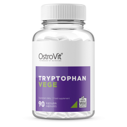 Tryptophan VEGE, L-Triptofan, 90 Capsule (tulburare somn și insomnie, in caz de depresie, anxietate, reduce apetitul) Beneficii 