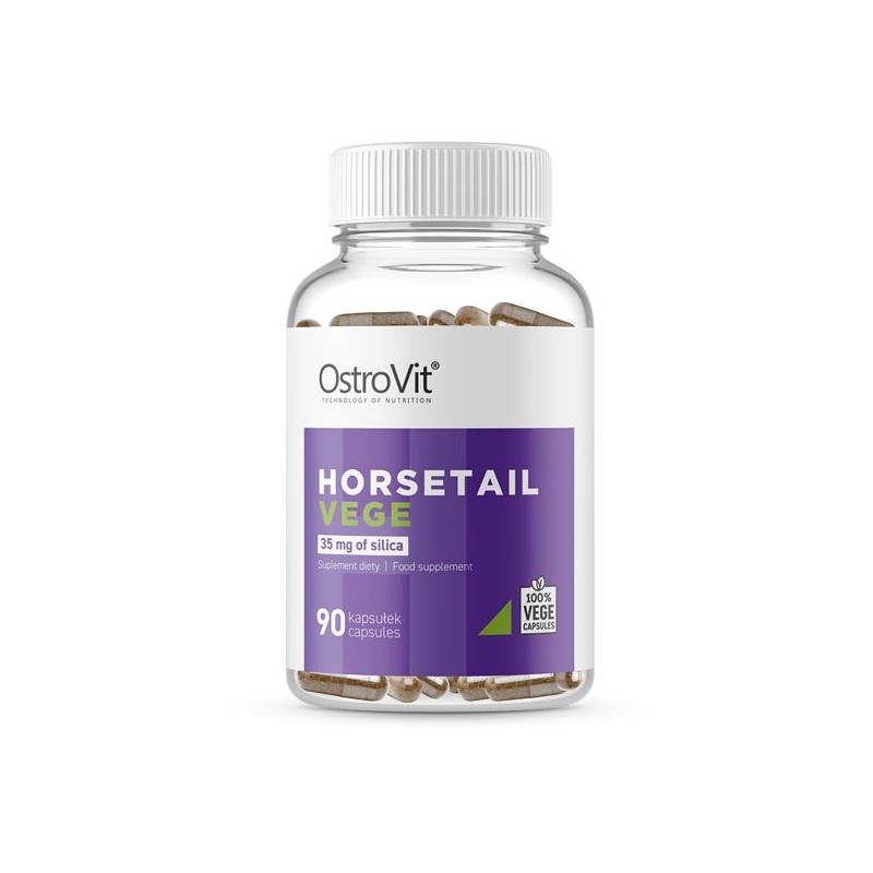 OstroVit HorseTail VEGE (Coada calului) 90 Capsule Beneficii Coada Calului Bio: ajuta la mobilitatea articulatiilor, remineraliz