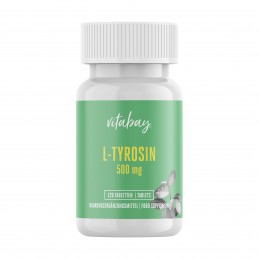 L-Tirozina, 500 mg, 120 Capsule (reduce grăsimea corporală, ajută la stări de depresie și anxietate) Beneficii L-TYROSINE: stimu
