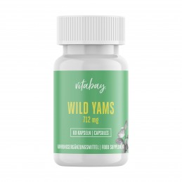 Vitabay Yam Wild Extract 712 mg 60 capsule (pentru menopauza) Yam va ajuta sa faceti fata simptomelor legate de menopauza si sa 