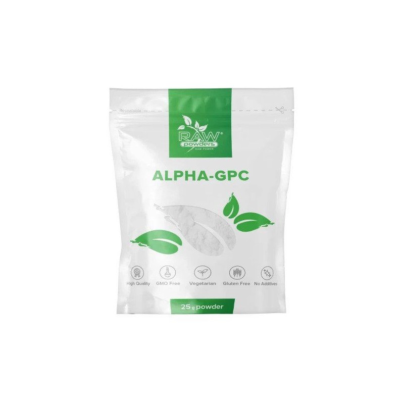 Alpha-GPC pudra - 25 grame (Alfa-GPC pulbere) Alpha-GPC Beneficii: Efect Nootropic, ajuta in recuperarea dupa accident vascular,