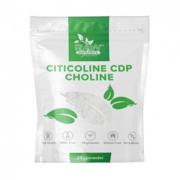 Raw Powders Citicolina CDP-Colina pudra 25 grame Beneficii Citicoline CDP-Colina: 250 mg Citicolină pe porție, Supliment de înal
