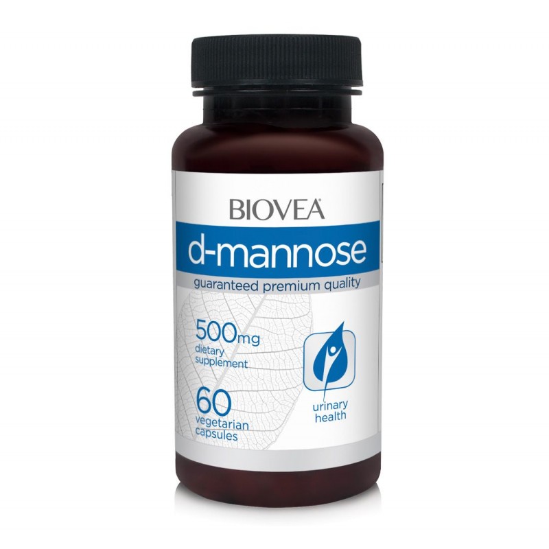 Biovea D-MANNOSE (D-Manoza) 500mg 60 Capsule Beneficii D-Mannose: mentinerea eficientei antibioticelor impotriva infectiilor, ma