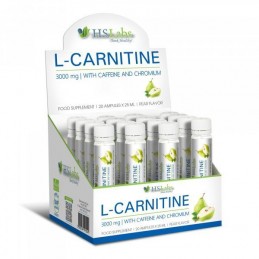 HS Labs L-Carnitina 3000mg + Cafeina + Crom 25 ml 20 Fiole (Slabire, arde grasimea) Beneficii L-Carnitina: L-carnitina 3000 cu c