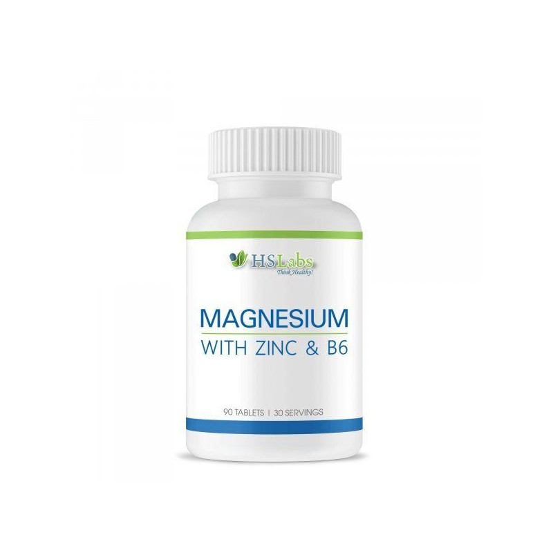 HS Labs Magneziu, Zinc, Vitamina B6, 90 Tablete Beneficii Magneziu, Zinc, Vitamina B6: crește tes-tosteronul, creșterea masei mu