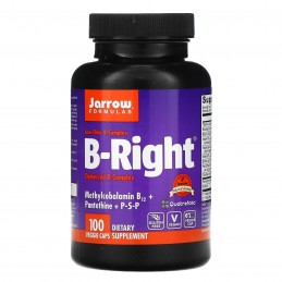 Jarrow B-Right 100 Veggie Capsule B-Right® este o formula complexa de vitamina B, cu un echilibru atent, cu miros redus. - 1