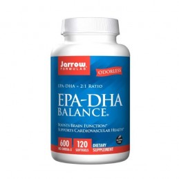 Jarrow EPA-DHA Balance 120 Capsule EPA-DHA Balance® contine acizi grasi omega-3 ultra-purificati si foarte concentrati din ulei 