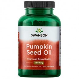 Swanson Pumpkin Seed Oil (Ulei dovleac), 1000mg - 100 Capsule Beneficii Ulei Seminte dovleac: mentine prostata sanatoasa, asigur