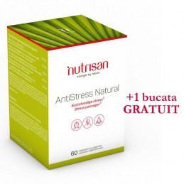 Nutrisan AntiStress Natural 60 Capsule Ajuta in caz de stres pe termen scurt. Un amestec de plante adaptogene (schisandra, ginse