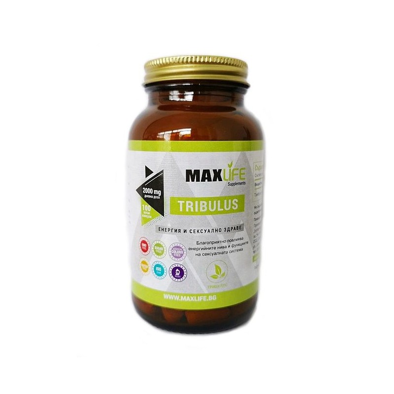 MAXLife TRIBULUS 1000 mg, (2000 mg per doza) 100 tablete Beneficii TRIBULUS: creste in mod natural nivelul de tes-tosteron, imbu