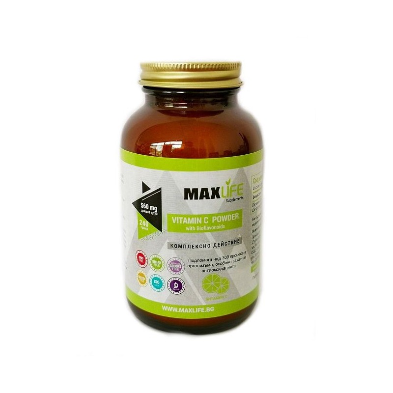 MAXLife VITAMINA C PUDRA cu Bioflavonoide 240 grame Beneficii VITAMINA C cu Bioflavonoide: are importante proprietati antioxidan
