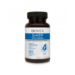 5-HTP (eliberare treptata) 100 mg 90 Capsule (ajută la atenuarea anxietății și stresului, promovează modele de somn sănătoase) B