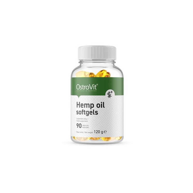 Ulei de canepa - Hemp Oil softgels 1000mg 90 Capsule, OstroVit Ulei de canepa Beneficii: ajuta in caz de insomnie, ajuta in anxi