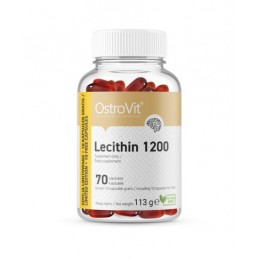 OstroVit Lecitina 1200 mg 70 Capsule Beneficii Lecitina: Lecitina construiește fiecare celulă a corpului nostru, contribuie la s